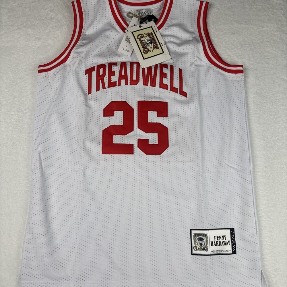 Penny Hardaway Treadwell Basketball Jersey Men Large White High School Headgear